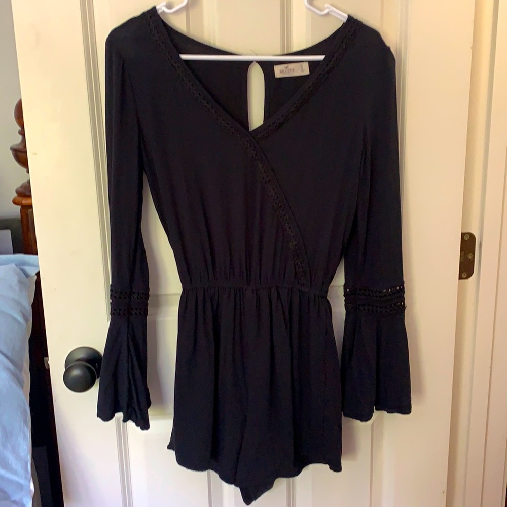 Black Long Sleeve Hollister Romper